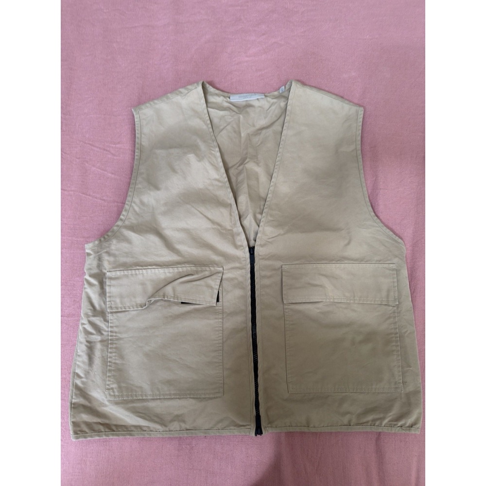 FOG Essentials Fear of God Mens Utility Tactical Cargo Vest Khaki Size M